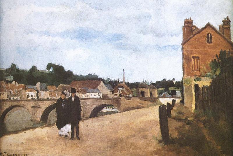 Camille Pissarro Pang plans Schwarz bridge France oil painting art